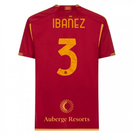 AS Roma Ibanez 3 Fotbollströjor Hemma tröja 2023-24 Kortärmad